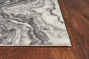 Rugs Grey Rug 39" X 59" X 0.'5" Ivory/Grey Polypropylene Rug 5602 HomeRoots