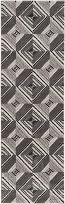 Rugs Grey Rug - 39" X 59" X 0.'75" Grey/Mocha Polyester Rug HomeRoots