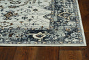 Rugs Grey Rug - 63" X 91" X 0.'25" Ivory/Grey Polyester Rug HomeRoots