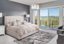 Rugs Grey Rug - 79" X 114" X 0.'25" Grey/Teal Polypropylene & Polyester Rug HomeRoots