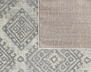 Rugs Grey Rug - 94" X 123" X 0.'5" Ivory/Grey Polypropylene Rug HomeRoots