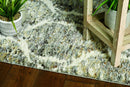Rugs Grey Shaggy Rug - 39" X 59" X 1" Grey/Sand Polyester Rug HomeRoots
