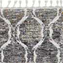 Rugs Grey Shaggy Rug - 94" X 126" X 1" Grey/Sand Polyester Rug HomeRoots