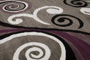 Rugs Hallway Rug - 33" x 39" x 0.31" Grey Polypropylene Accent Rug HomeRoots