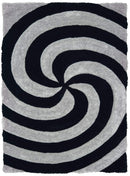 Rugs Hallway Rug 63" x 86" x 1.2" Grey Polyester Area Rug 9227 HomeRoots