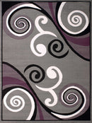 Rugs Hallway Rug - 94" x 126" x 0.31" Grey Polypropylene Oversize Rug HomeRoots