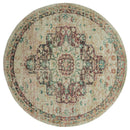Rugs Hallway Rug - 94" x 94" x 0.37" Bone Olefin Frieze Round Rug HomeRoots