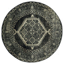 Rugs Hallway Rug 94" x 94" x 0.37" Walnut Olefin Frieze Round Rug 9731 HomeRoots