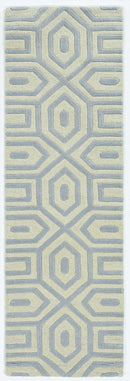 Rugs Hallway Runner Rug 2'3" x 7'6" Runner Wool Grey Area Rug 4089 HomeRoots