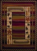Rugs Hallway Runner Rug 22" x 86" x 0.4" Lodge Polypropylene Runner Rug 6598 HomeRoots