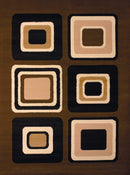 Rugs Hallway Runner Rug - 27" x 86" x 0.31" Brown Polypropylene Runner Rug HomeRoots