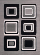 Rugs Hallway Runner Rug - 27" x 86" x 0.31" Silver Polypropylene Runner Rug HomeRoots