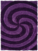 Rugs Incredible Rugs and Decor 22" x 26" x 1.2" Violet Polyester Accent Rug 9229 HomeRoots