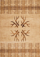 Rugs Incredible Rugs and Decor 22" x 32" x 0.47" Toffee Polypropylene Accent Rug 9096 HomeRoots