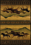 Rugs Incredible Rugs and Decor 22" x 36" x 0.45" Lodge Polypropylene Accent Rug 9352 HomeRoots