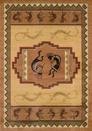 Rugs Incredible Rugs and Decor 47" x 63" x 0.45" Natural Polypropylene Accent Rug 9294 HomeRoots