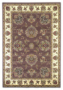 Rugs Ivory Area Rug - 20" x 31" Polypropylene Plum/Ivory Area Rug HomeRoots