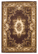 Rugs Ivory Area Rug - 5'3" x 7'7" Polypropylene Plum/Ivory Area Rug HomeRoots