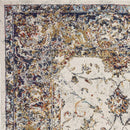 Rugs Ivory Rug - 7'10"X 10'10" Polypropylene Ivory/Navy Area Rug HomeRoots