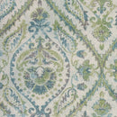 Rugs Ivory Rug - 7'10" x 10'10" Polypropylene Ivory/Teal Area Rug HomeRoots