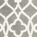 Rugs Ivory Rug - 7'10" x 10'6" Microfiber Grey/Ivory Area Rug HomeRoots