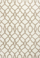 Rugs Ivory Rug - 7'10" x 10'6" Microfiber Ivory/Beige Area Rug HomeRoots