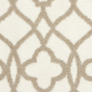 Rugs Ivory Rug - 7'10" x 10'6" Microfiber Ivory/Beige Area Rug HomeRoots