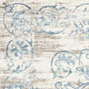 Rugs Ivory Rug - 7'10" x 11'2" Polypropylene Ivory/Blue Area Rug HomeRoots