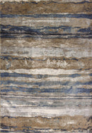 Rugs Ivory Rug - 7'10"X 11'2" Viscose Ivory/Blue Area Rug HomeRoots