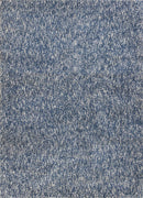 Rugs Ivory Rug - 7'6" X 9'6" Polyester Indigo/Ivory Heather Area Rug HomeRoots