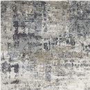 Rugs Ivory Rug - 7'7" x 10'10" Polyester Ivory/Teal Area Rug HomeRoots