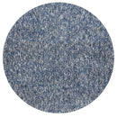 Rugs Ivory Rug - 8' Round Polyester Indigo/Ivory Heather Area Rug HomeRoots