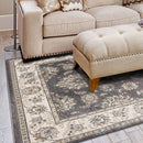 Rugs Ivory Rug - 9' x 12' Polypropylene Grey/Ivory Area Rug HomeRoots