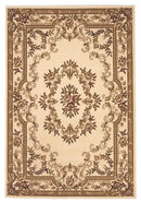 Rugs Ivory Shag Rug 2'3" x 3'3" Polypropylene Ivory Area Rug 3280 HomeRoots