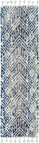 Rugs Kitchen Rugs - 105" X 156" X 1" Grey/Ivory Polyester Rug HomeRoots