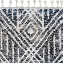 Rugs Kitchen Rugs - 94" X 126" X 1" Grey/Ivory Polyester Rug HomeRoots