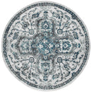 Rugs Kitchen Rugs - 94" x 94" x 0.4" Ivory Olefin Round Rug HomeRoots