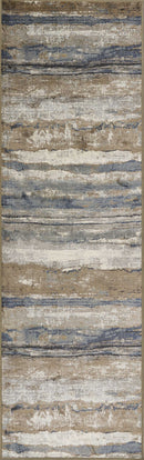 Rugs Kitchen Runner Rugs - 2'2"X 6'11" Runner Viscose Ivory/Blue Area Rug HomeRoots