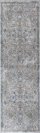 Rugs Kitchen Runner Rugs - 2'2"X 6'11" Runner Viscose Silver/Blue Area Rug HomeRoots