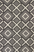 Rugs Large Area Rugs - 94" x 118" x 0.47" Charcoal Olefin Oversize Rug HomeRoots