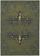 Rugs Large Living Room Rugs 94" x 126" x 0.47" Smoke Blue Polypropylene Oversize Rug 8915 HomeRoots