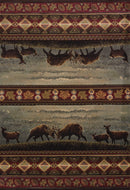 Rugs Large Living Room Rugs 94" x 126" x 0.47" Smoke Blue Polypropylene Oversize Rug 8980 HomeRoots