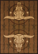 Rugs Large Living Room Rugs 94" x 126" x 0.47" Toffee Polypropylene Oversize Rug 8925 HomeRoots