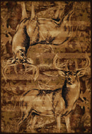 Rugs Large Living Room Rugs 94" x 126" x 0.47" Toffee Polypropylene Oversize Rug 8930 HomeRoots