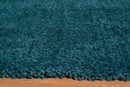 Rugs Large Rugs - 94" x 126" x 1.6" Teal Polyester Oversize Rug HomeRoots