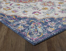 Rugs Living Room Rugs - 24" X 84" X 0.'5" Ivory/Navy Polypropylene Rug HomeRoots
