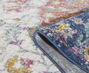 Rugs Living Room Rugs - 63" X 87" X 0.'5" Ivory/Navy Polypropylene Rug HomeRoots