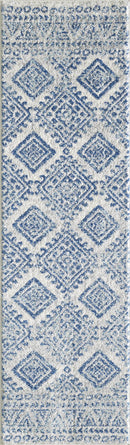 Rugs Living Room Rugs - 81" X 144" X 0.'5" Ivory/Blue Polypropylene Rug HomeRoots