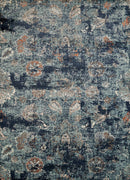 Rugs Long Runner Rugs - 22" x 86" x 0.39" Blue Olefin Runner Rug HomeRoots