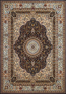 Rugs Long Runner Rugs 27" x 86" x 0.39" Dark Brown Polyester Runner Rug 6769 HomeRoots